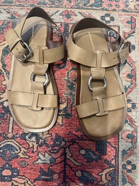 Anthropologie Olive green Gladiator Sandals size 37 never worn!!!
